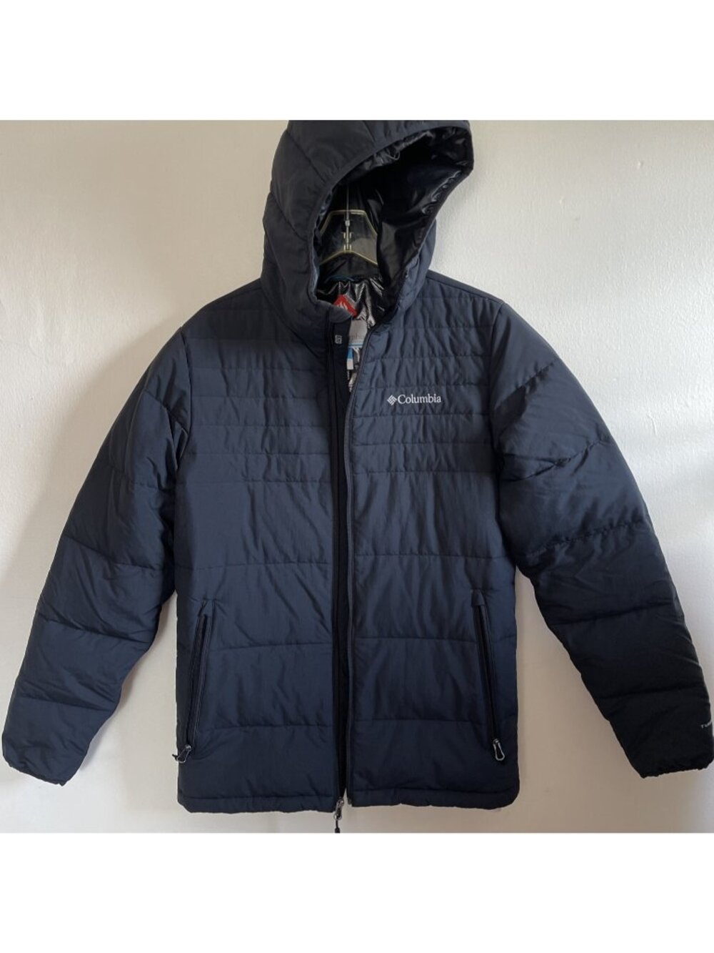 Columbia Men’s Alpine Tunnel 650 TurboDown Hooded Jacket Small EUC Black